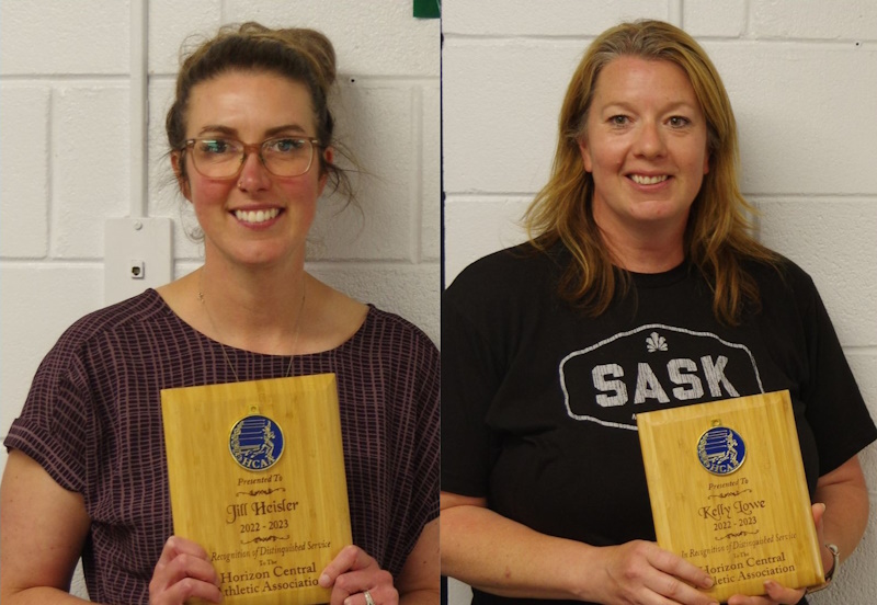 HCAA Recognition Award recipients Jill Heisler and Kelly Lowe Local